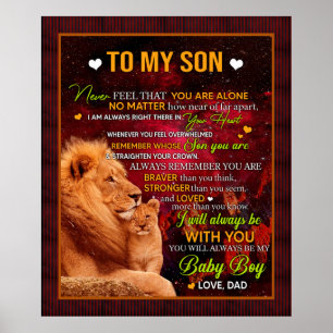 Personalized Letter To My Son Love From Dad Lion ポスター