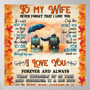 Personalized Letter To My Wife Love From Husband B ポスター