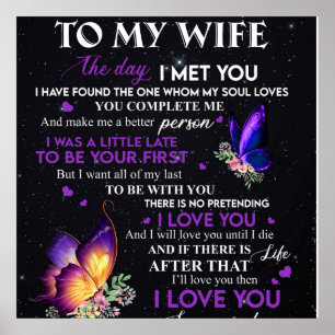 Personalized Letter To My Wife, Wife Birthday Gift ポスター