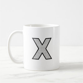 Personalized Letter X Ceramic Monogram Mug   コーヒーマグカップ
