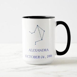 Personalized Libra Constellation Mug - Custom Zodi マグカップ