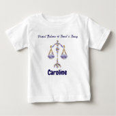 Personalized Libra “Sweet & Sassy” Toddler Art ベビーTシャツ (正面)