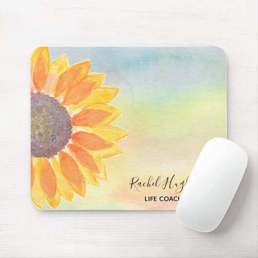 Personalized Life Coach Sunflower Mouse Pad マウスパッド (マウス)