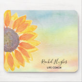 Personalized Life Coach Sunflower Mouse Pad マウスパッド (正面)