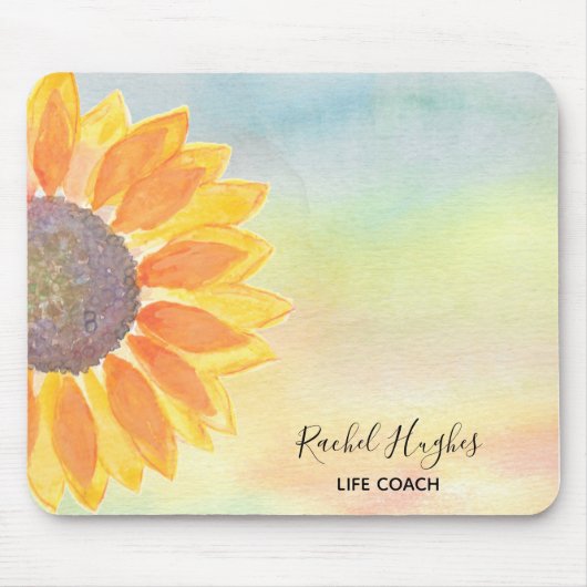 Personalized Life Coach Sunflower Mouse Pad マウスパッド (正面)