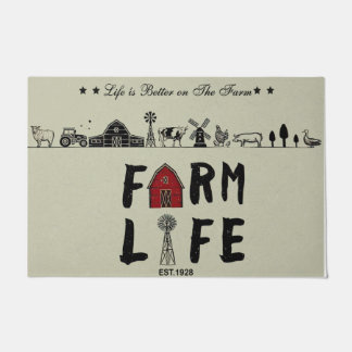 Personalized Life Is Better On The Farm Doormat ドアマット