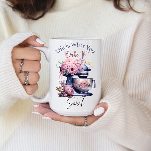 Personalized Life is What You Bake It Mug コーヒーマグカップ