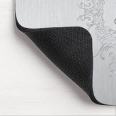 Personalized light gray background vintage frame マウスパッド (コーナー)