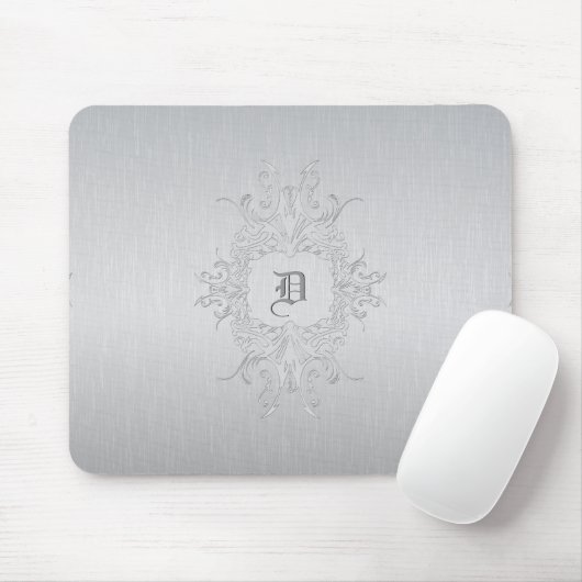 Personalized light gray background vintage frame マウスパッド (マウス)