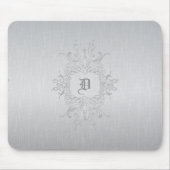 Personalized light gray background vintage frame マウスパッド (正面)