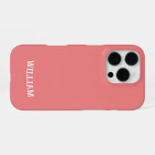 Personalized LightCoral iPhone Case with Custom iPhoneケース (裏面横)