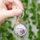 Personalized Lilac Keychain | Spring Name Keychain キーホルダー (手)