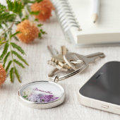 Personalized Lilac Keychain | Spring Name Keychain キーホルダー (側面)