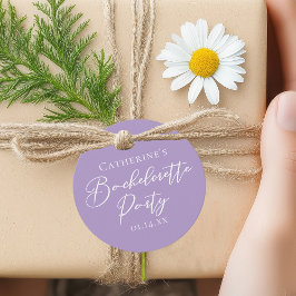 Personalized Lilac Purple Bachelorette Party フェイバータグ