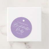 Personalized Lilac Purple Bachelorette Party フェイバータグ (インサイチュ)