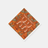 Personalized Lilies Themed Birthday Party Gift スタンダードカクテルナプキン (角)