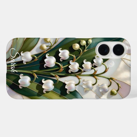 Personalized Lily of the Valley Phone Case Case-Mate iPhoneケース (裏面 (横))