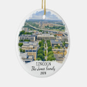 Personalized Lincoln Ornament, Custom Nebraska セラミックオーナメント (右)