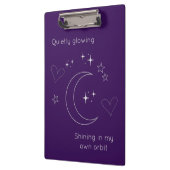 Personalized Line Art Celestial Purple Clipboard クリップボード (左)