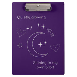 Personalized Line Art Celestial Purple Clipboard クリップボード
