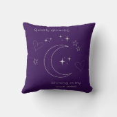 Personalized Line Art Celestial Throw Pillow クッション (裏面)