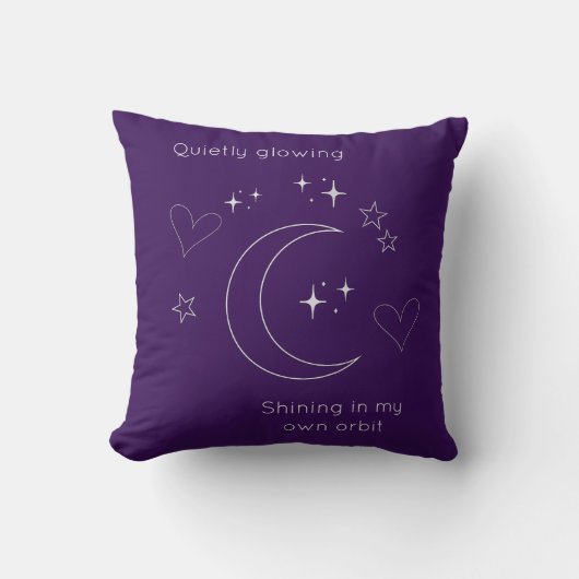 Personalized Line Art Celestial Throw Pillow クッション (正面)