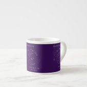 Personalized Line Art Purple Espresso Mug エスプレッソカップ (正面右)