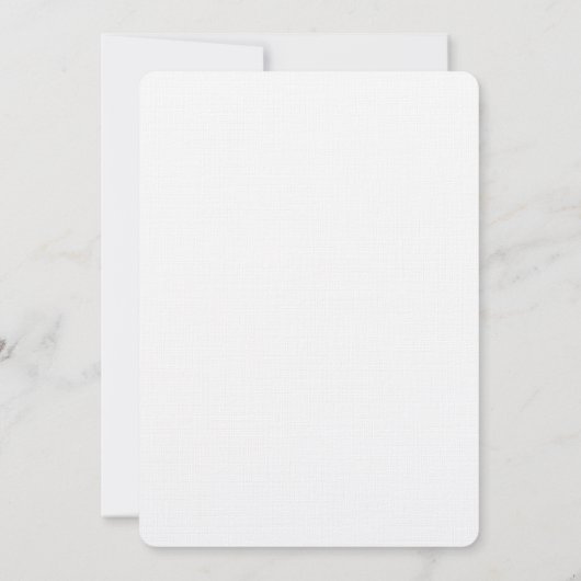 Personalized Linen Flat Note Card White and Pink ノートカード (裏面)