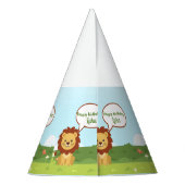 Personalized Lion Birthday Party Hat for kids パーティーハット (裏面)