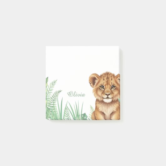 Personalized Lion Safari Sticky Notes ポストイット (正面)