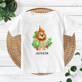Personalized Lion-Themed Baby Shirt  ベビーTシャツ