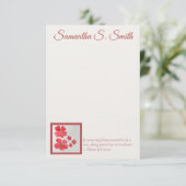Personalized Little Flower Flat Note Card 招待状 (スタンド正面)