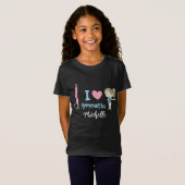 Personalized Little Gymnast Girl,I Love Gymnastics Tシャツ (正面フル)