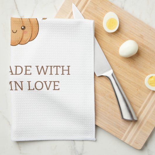 Personalized Little Pumpkin Baby Blanket キッチンタオル (四つ折り)