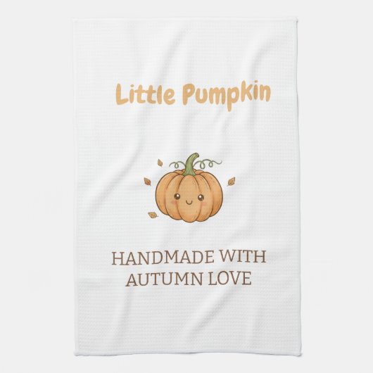 Personalized Little Pumpkin Baby Blanket キッチンタオル (縦)