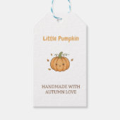 Personalized Little Pumpkin Baby Blanket ギフトタグ (正面)