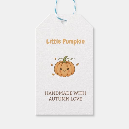 Personalized Little Pumpkin Baby Blanket ギフトタグ (正面)