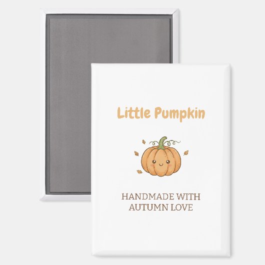 Personalized Little Pumpkin Baby Blanket マグネット (正面/裏面)