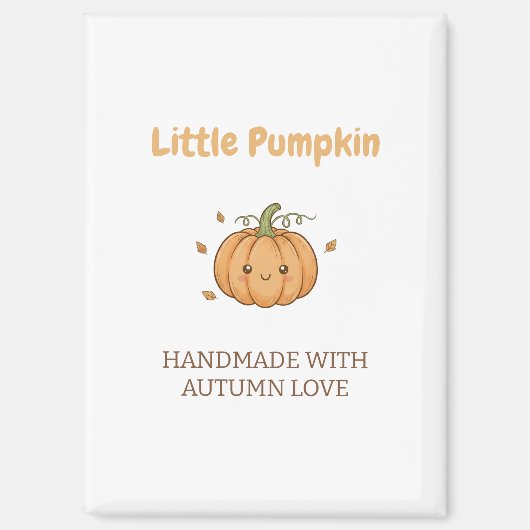 Personalized Little Pumpkin Baby Blanket マグネット (正面)