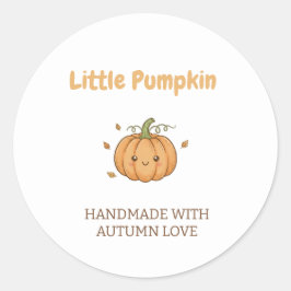 Personalized Little Pumpkin Baby Blanket ラウンドシール