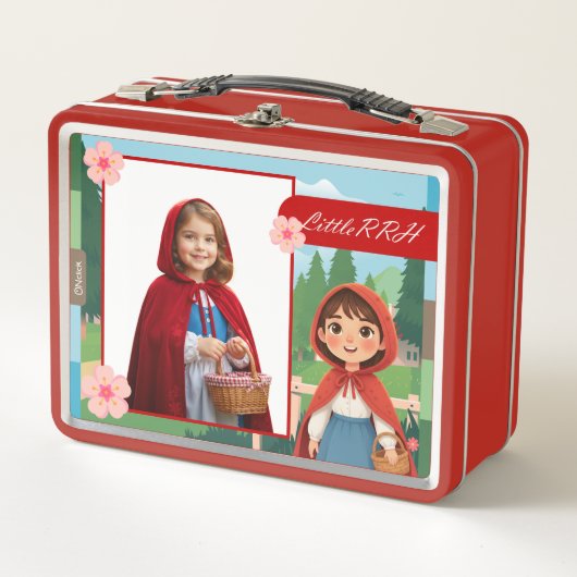Personalized Little Red Riding Hood Lunch Box メタルランチボックス (正面)