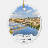 Personalized Little Rock Ornament, Custom Arkansas セラミックオーナメント (左)