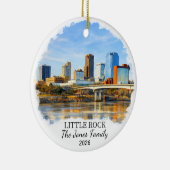Personalized Little Rock Ornament, Custom Arkansas セラミックオーナメント (右)