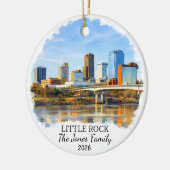 Personalized Little Rock Ornament, Custom Arkansas セラミックオーナメント (左)