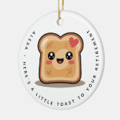 Personalized Little Toast to Your Retirement Gift セラミックオーナメント (左)