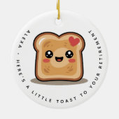 Personalized Little Toast to Your Retirement Gift セラミックオーナメント (裏面)