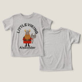 Personalized Little Viking Toddler T-Shirt (デザイン正面&裏面)