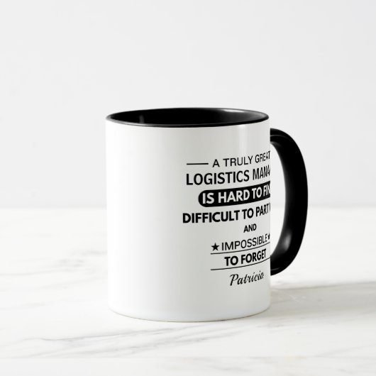 Personalized Logistics Manager Appreciation マグカップ (正面右)