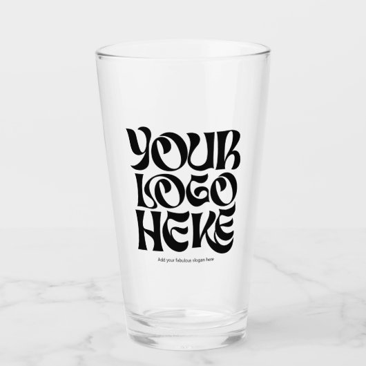 Personalized Logo and Text Beer Glasses タンブラーグラス (正面)