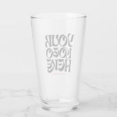 Personalized Logo and Text Beer Glasses タンブラーグラス (裏面)